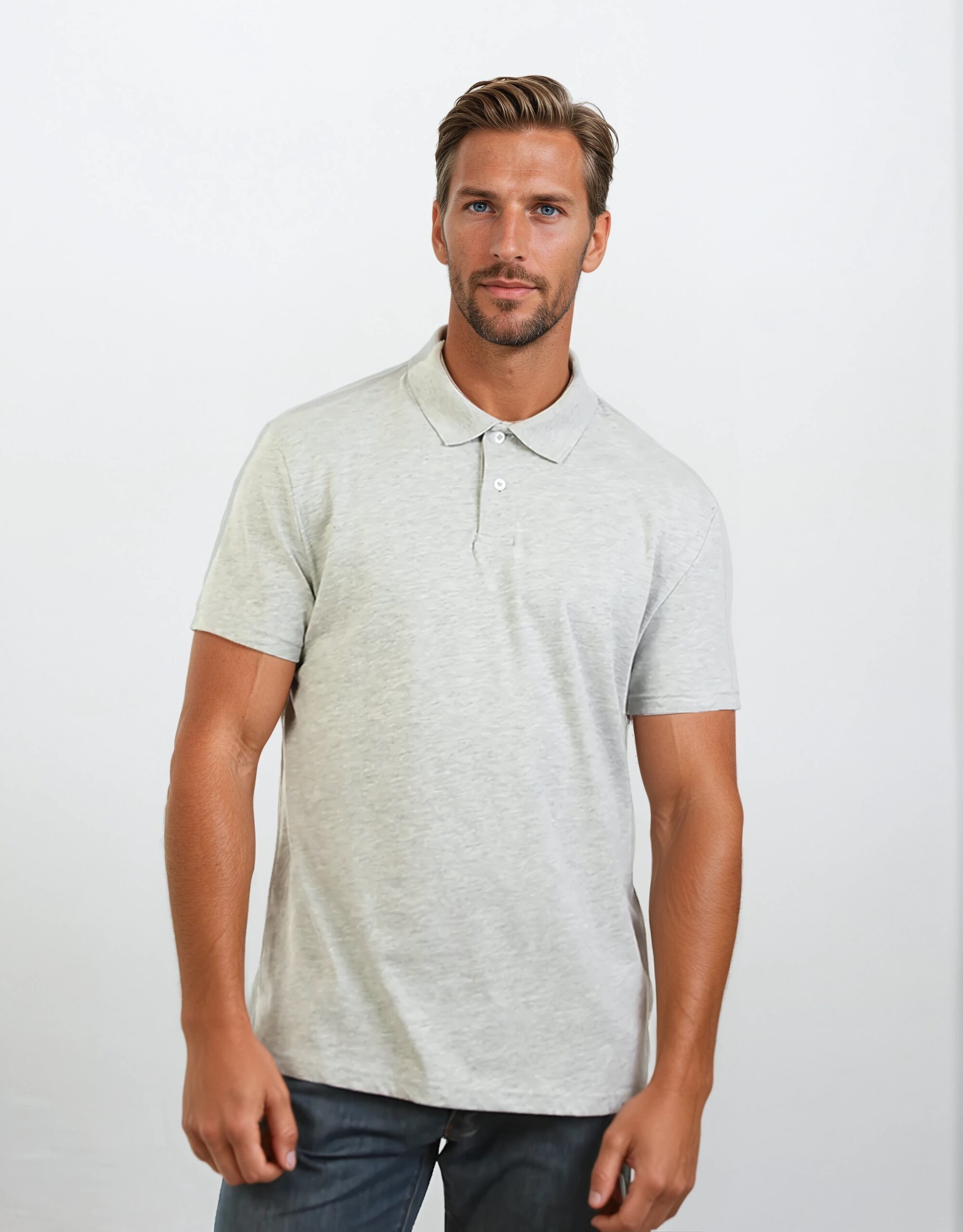 unisex cotton stretch polo (print)