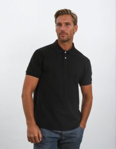 unisex poly cotton stretch polo (print)